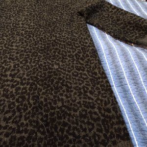 Loft leopard print sweater dress